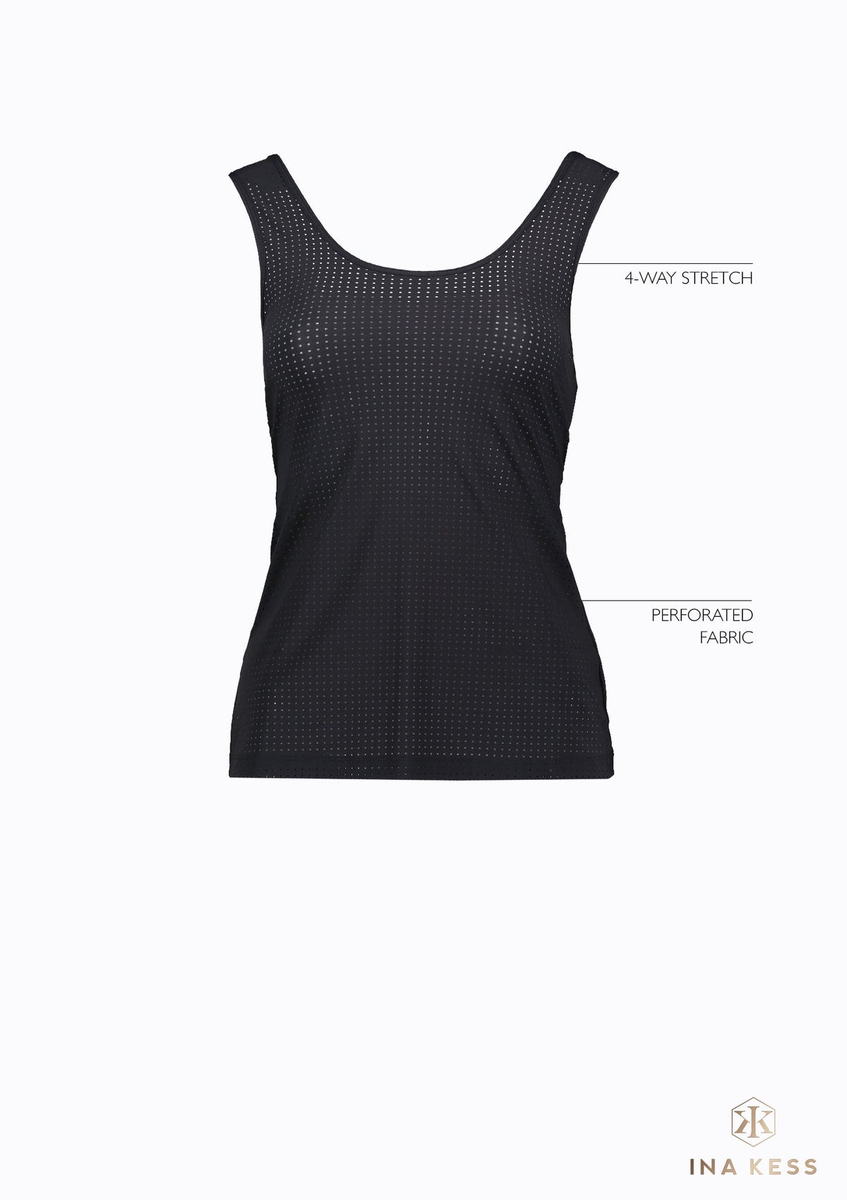 AIR BREEZE Tank black perforated
