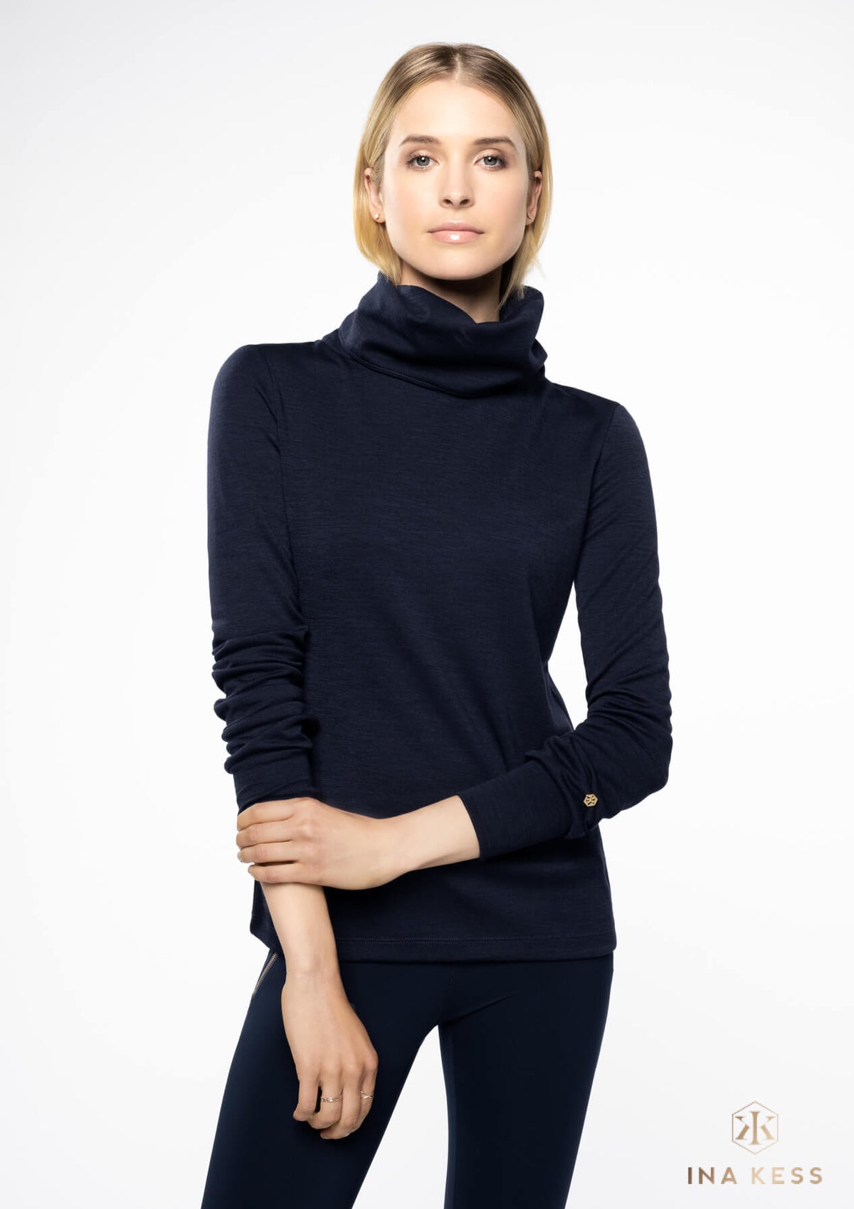 MERINO Turtleneck Sweater blu notte